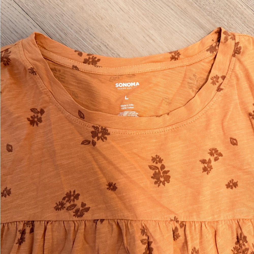 Sonoma Orange Floral Blouse - Picture 4 of 4